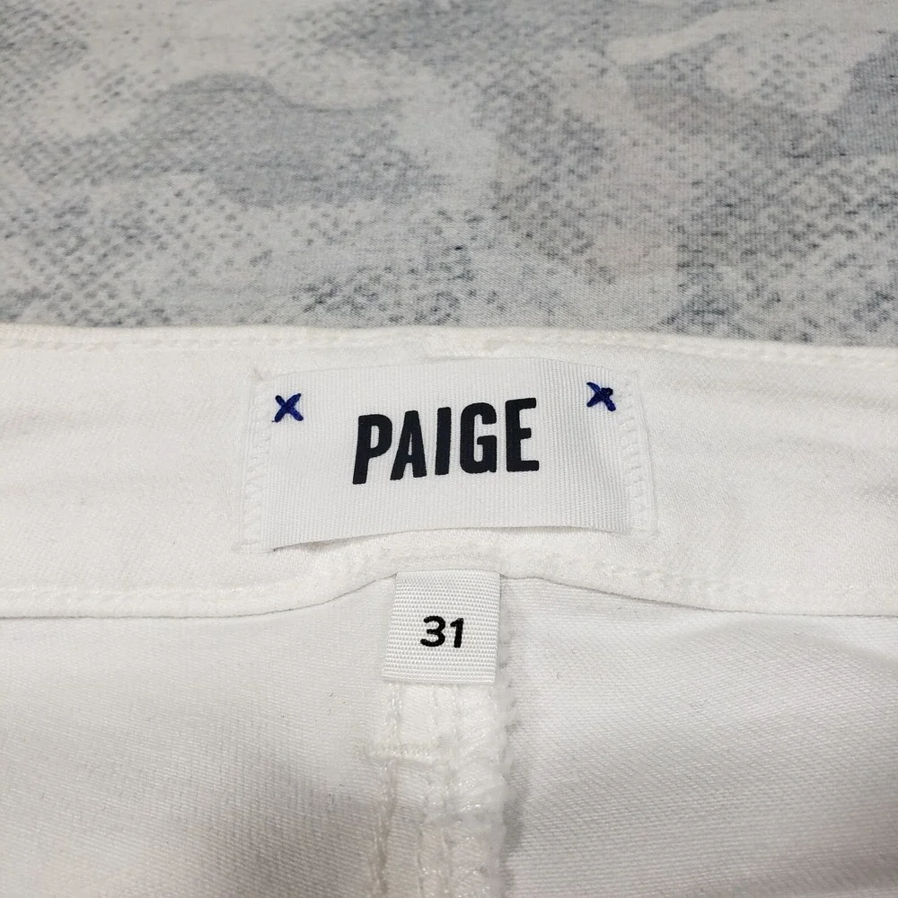 Paige Jeans Womens 31 White Verdugo Cropped Distressed NWT